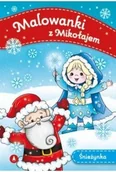 Kolorowanki, wyklejanki - Śnieżynka. Malowanki z Mikołajem - miniaturka - grafika 1