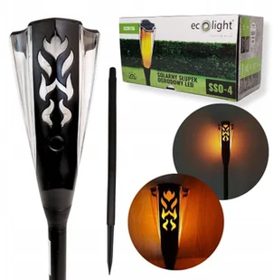 ECO-LIGHT SOLARNY SŁUPEK OGRODOWY LED SSO-4 1600K IP65 WODOODPORNY EKO - Lampy ogrodowe - miniaturka - grafika 1