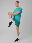 Spodenki męskie - 4F Spodenki treningowe szybkoschnące męskie - zielone XXL - miniaturka - grafika 1