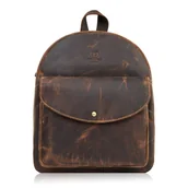 Plecaki - Plecak damski brązowy Paolo Peruzzi T-18-BR - PAOLO PERUZZI - miniaturka - grafika 1