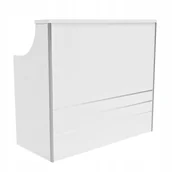 Lady recepcyjne - Calissimo Recepcja Fryzjerska Kosmetyczna Lakierowana Lada Biurko White E19-RT008C-120 - miniaturka - grafika 1