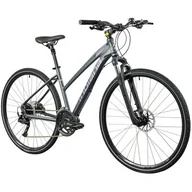 Rowery - Rower crossowy INDIANA X-Cross 4.0 D17 damski Ciemnoszary - miniaturka - grafika 1