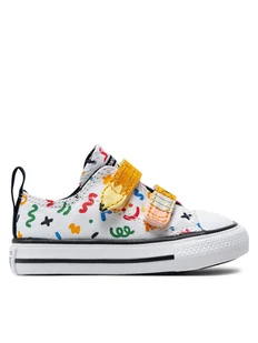 Converse Trampki Chuck Taylor All Star Easy-On Doodles A07219C Biały - Buty dla chłopców - miniaturka - grafika 1