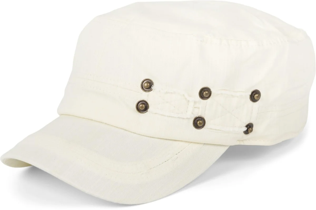 styleBREAKER Czapka wojskowa unisex,bawełna, styl destroyed, Czarny