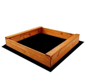 Place zabaw - Piaskownica dla dzieci 120x120 cm drewniana impregnowana, z agrowłókniną - miniaturka - grafika 1