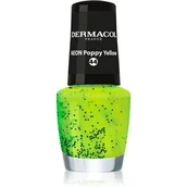 Lakiery do paznokci - Dermacol Neon neonowy lakier do paznokci odcień 44 Poppy Yellow 5 ml - miniaturka - grafika 1