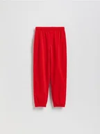 Spodnie i spodenki dla chłopców - Reserved - Bawełniane spodnie jogger - czerwony - miniaturka - grafika 1