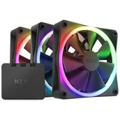 Wentylatory komputerowe - NZXT F120 RGB 3-pack & RGB Controller - Black - Chłodzenie do obudowy - 120 mm - 28 dBA - miniaturka - grafika 1