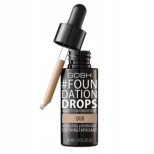 Gosh Foundation Drops Podkład do twarzy 008 Honey, 30ml - Podkłady do twarzy - miniaturka - grafika 1
