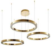 Lampy sufitowe - Lampa wisząca ring Circle DN924-80+80+80 gold Step LED 112W 3000K złoty - miniaturka - grafika 1