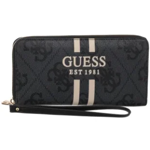 Portfel Laurel II Slg Large Zip Around SWOS74 59146 Coal Logo (GU774-b) Guess - Portfele - miniaturka - grafika 1
