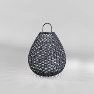 MAYTONI PLET OSL599FL-L5B3K solarna lampa przenośna czarna z rattanu fi 36cm LED 5W IP65 - Lampy ogrodowe - miniaturka - grafika 1