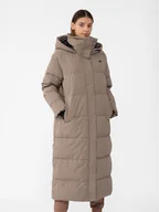 Kurtki damskie - 4F Kurtka zimowa 4FAW23TDJAF237 Brązowy Regular Fit - miniaturka - grafika 1