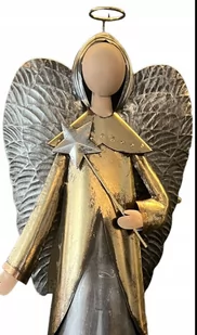 ANIOŁ FIGURA Z METALU DEKORACJA ŚWIĄTECZNA 154 CM - Ozdoby bożonarodzeniowe - miniaturka - grafika 1