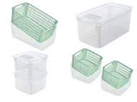 Pojemniki kuchenne - LIVARNO home Pojemnik lub zestaw pojemników do przechowywania żywności z wyjmowanym wkładem ociekowym - miniaturka - grafika 1