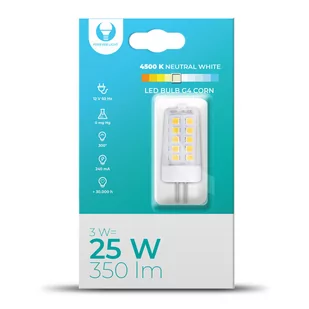 Żarówka LED G4 Corn 3W 12V 4500K 350lm Forever Light - Żarówki LED - miniaturka - grafika 1