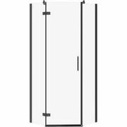 Kabiny prysznicowe - Cersanit S160-012 KABINA PRYSZNICOWA PIĘCIOKĄTNA JOTA CZARNA 80X80X195 LEWA TRANS - miniaturka - grafika 1