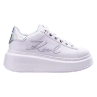Sneakersy damskie - Damskie Sneakersy KARL LAGERFELD ANAKAPRI SIGNIA LACE LTHR KL63510A-01S – Biały - miniaturka - grafika 1