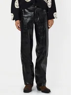 Spodnie damskie - Noisy May Spodnie z imitacji skóry Kane 27031820 Czarny Regular Fit - miniaturka - grafika 1