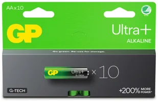 GP Ultra Plus Alkaline Battery, Size AA, 15AU/LR6, 1.5V, 10-pack - Baterie i akcesoria - miniaturka - grafika 1