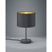 Lampy stojące - Trio Nocna LAMPA stołowa HOSTEL 508200179 stojąca LAMPKA biurkowa czarna złota 508200179 - miniaturka - grafika 1