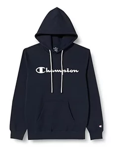 Champion Męska bluza z kapturem Legacy American Classics Heavy Powerblend z polaru logo, granatowy, S - Bluzy męskie - miniaturka - grafika 1