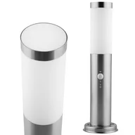Lampy ogrodowe - Lampa Ogrodowa Zewnętrzna E27 INOX SŁUPEK 45cm z Czujnikiem Ruchu Lilium Lumiled - miniaturka - grafika 1