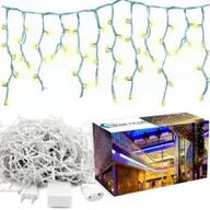 Oświetlenie świąteczne - Sople lampki 100LED kurtyny świetlne Biały Ciepły - miniaturka - grafika 1