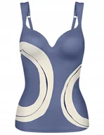 Stroje kąpielowe - Tankini Top Triumph Summer Allure WP 36C 70C Niebieski Usztywniany Fiszbiny - miniaturka - grafika 1