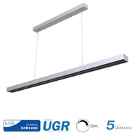 Oprawy, klosze i abażury - v-tac Oprawa V-TAC LED Linear SAMSUNG CHIP 60W Góra Dół Zwieszana Ściemnialna UGR6 Szara VT-7-61 4000K 6600lm - miniaturka - grafika 1