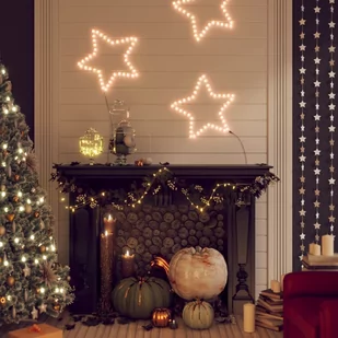 vidaXL Gwiazdy świąteczne, 48 ciepłych białych LED, 2 szt., 56 cm - Oświetlenie świąteczne - miniaturka - grafika 1