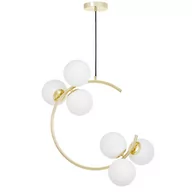 Lampy sufitowe - NOWOCZESNA LAMPA WISZĄCA KLASYCZNE ZŁOTO BONIO W6 - miniaturka - grafika 1