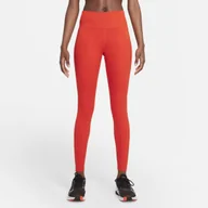 Spodnie sportowe damskie - Nike One Czerwony XS - miniaturka - grafika 1