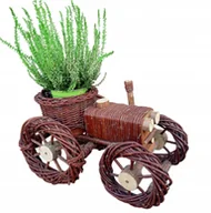 Donice - Kwietnik wiklinowy Osłonka Doniczka na kwiaty Traktor Ogród - miniaturka - grafika 1