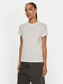 Koszulki i topy damskie - Calvin Klein T-Shirt Emb Graphic K20K208061 Biały Slim Fit - miniaturka - grafika 1