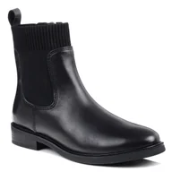 Botki damskie - Botki damskie czarne Marco Tozzi 25320 sztyblety skórzane na zamek-39 - miniaturka - grafika 1