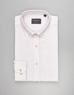 Koszule męskie - Koszula limido 00559 długi rękaw beżowy slim fit - miniaturka - grafika 1