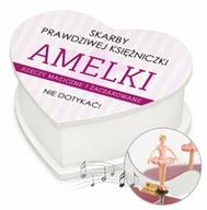 Pozytywki dla dzieci - Szkatułka na biżuterię w kształcie serca z pozytywką i nadrukiem dla dziewczynki na imieniny - miniaturka - grafika 1