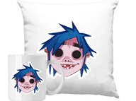 Gadżety dla niej i dla niego - ZESTAW PODUSZKA + KUBEK Gorillaz Hip Hop Alternatywny Rock - miniaturka - grafika 1