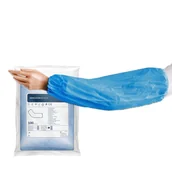 Odzież medyczna - Zarękawki foliowe jednorazowe niebieskie 100szt - miniaturka - grafika 1
