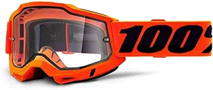 100% Mtb Goggle Blok kask rowerowy, pomarańczowy ~ przezroczysty, rozmiar uniwersalny - Gogle i okulary motocyklowe - miniaturka - grafika 1