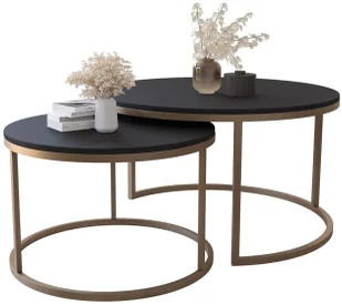 Stolik Kawowy Czarny Typu 2W1 + Złoty G1-S44 - Ławy i stoliki kawowe Stolik Kawowy Czarny Typu 2W1 + Złoty G1-S44 - Ławy i stoliki kawowe - miniaturka - grafika 1