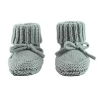 Buciki dla niemowląt - Lodger Buciki niechodki z wełny merino 100% miętowe Silk 6-12 mies. - miniaturka - grafika 1