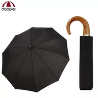 Parasole - Parasol męski Doppler Magic Mini wiatroodporny z drewnianą rączką + pokrowiec - miniaturka - grafika 1