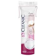 Waciki, płatki i patyczki kosmetyczne - Cleanic płatki kosmetyczne okrągłe Pure Effect 100szt. - miniaturka - grafika 1