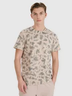 Koszulki męskie - 4F T-shirt oversize z nadrukiem męski 4FRSS25TTSHM2730-83A Brązowy Roz. XXL - miniaturka - grafika 1