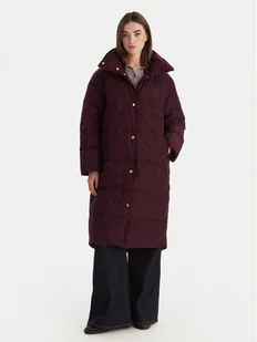 Tommy Hilfiger Płaszcz zimowy WW0WW47279 Bordowy Relaxed Fit - Płaszcze damskie - miniaturka - grafika 1