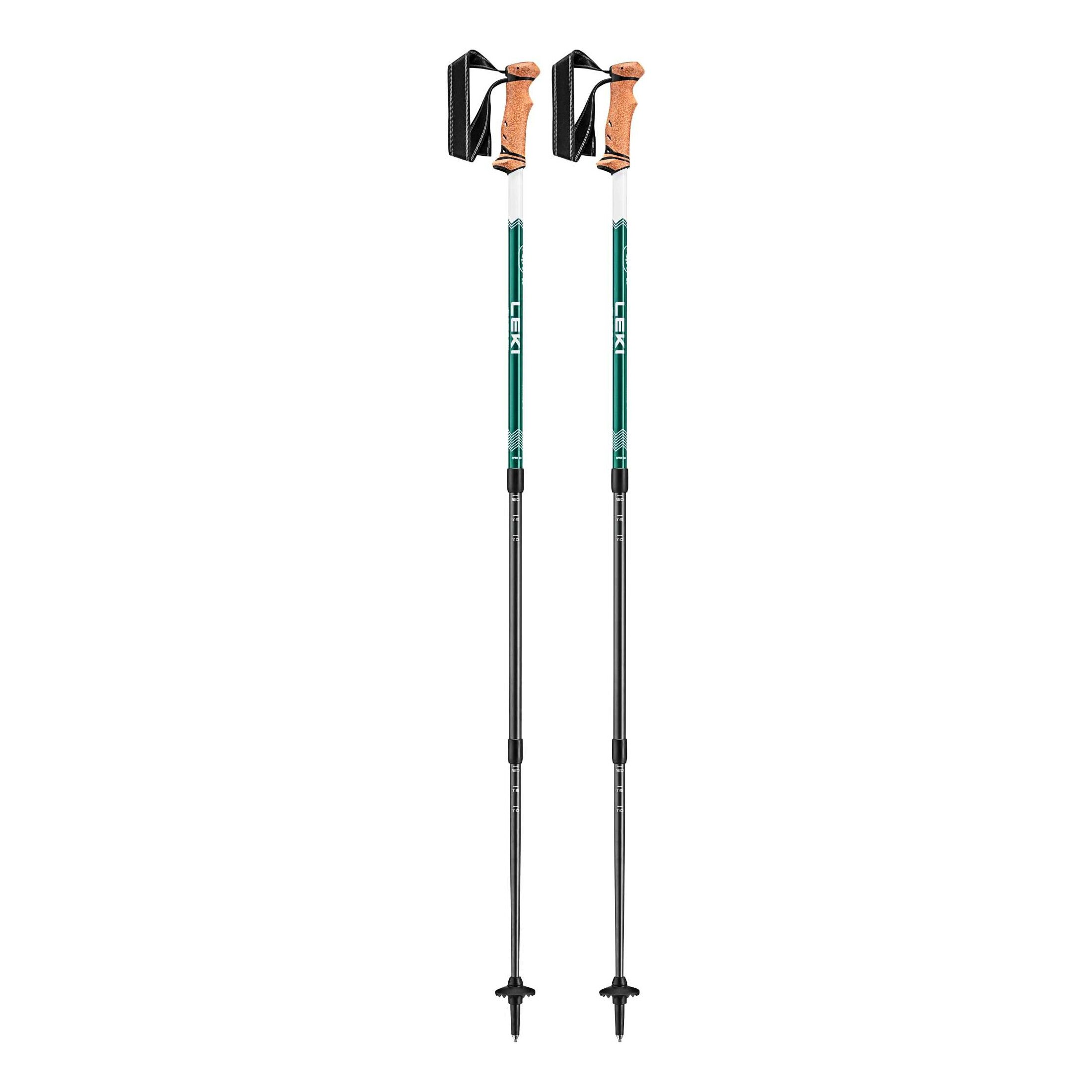 Kijki trekkingowe Leki Trail, deep aqua-white, 110 - 145 cm