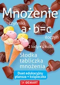 Podkładki na biurko - DEMART Tabliczka mnożenia Plansza edukacyjna na ścianę i biurko plus książeczka edukacyjna - miniaturka - grafika 1