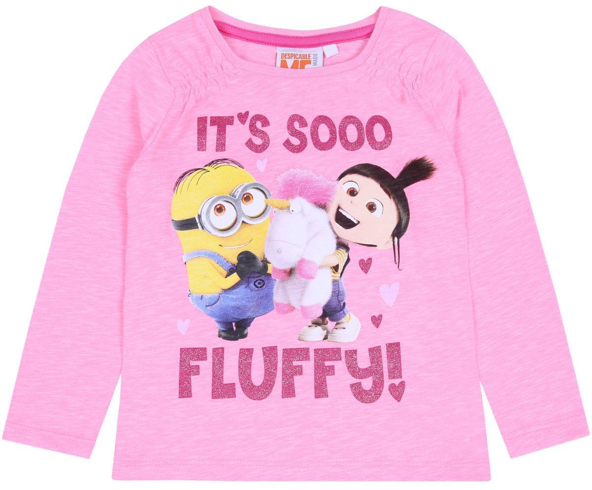 Różowa bluzka, długi rękaw MINIONKI 4-5 lat 110 cm
